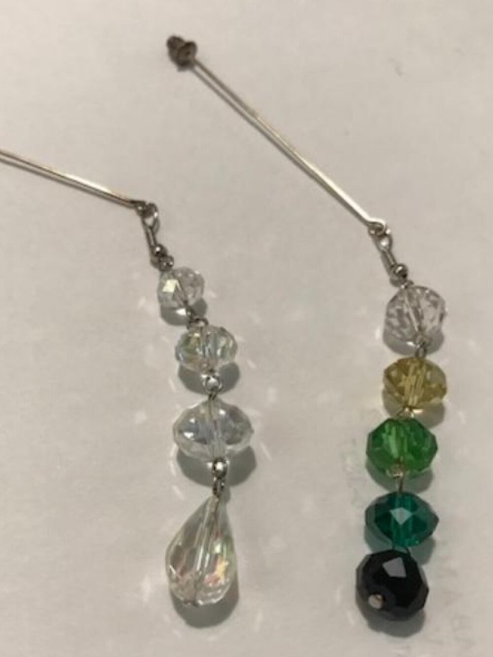 Clear Hijab Stick Pin + Shades of Green Hijab Stick Pin